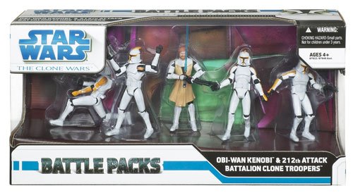 Star Wars Clone Wars Battle Pack Obi-Wan Kenobi & 212th Attack Battalion Clone Troopers