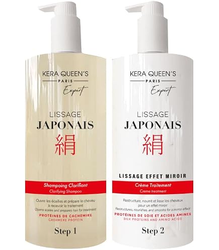 Kit Lissage Brésilien Professionnel Portier Exclusive Blowout - Shampooing & Masque 1L à La Kératine, Sans Formol