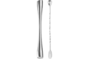 AUTUUCKEE Pestello in acciaio inox Mojito Frutta 1 Cucchiaio da 26 cm