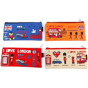 Scrox 4x Crayon Trousse Style Anglais De Dessin Animé
