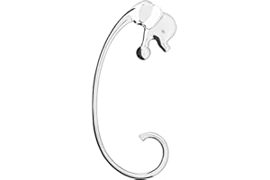 Alessi Jumbo FGO05 – designerski haczyk w kształcie słonia, stal nierdzewna, polerowana, srebrna, 14 x 13 x 28 cm