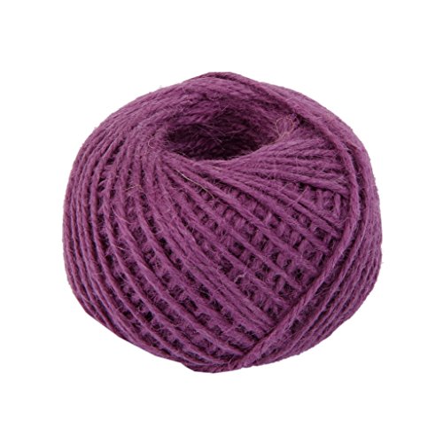 Generic 50m / Rolle Wickel Hanfseil Band Schnur Seil Saiten kugel für Handwerk DIY Basteln Kunsthandwerk Geschenk Dekoration – Lila - 2