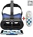 Produktbild VR-PRIMUS GO + Fernbedienung - Virtual Reality VR-Brille - Mit Knopf zum Steuern des Smartphones, Kopfgurt und Transportbox - für Android und iOS Smartphones wie iPhone, Samsung, HTC, Sony, LG, Huawei, Motorola, ZTE und weitere - Kompatibel mit Google Cardboard Apps - 3D Videobrille