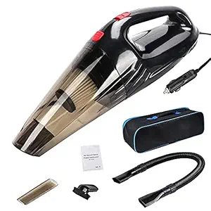 ImperialBrand High Power Multi Functional Handheld Car Vacuum Cleaner, Portable Wired Vaccine Cleaner for Car Accessories & Interior (12 Volt - Dry and Wet Cleaning) - Black