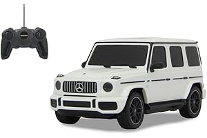 JAMARA 405192 - Mercedes-AMG G63 1:24 2,4 GHz - oficjalnie licencjonowany, do 1 godziny jazdy przy ok. 9 km/h, idealnie odtworzone detale, wysokiej jakości wykonanie, biały