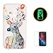 Produktbild CaseHome Motorola Moto G4 Luminous Hülle (Mit Frie Displayschutzfolie) Leuchtende Silikone Rückhülle Für iPhone 6 6s Plus 5.5 Zoll Zoll Silikon Etui Handy Hülle Weiche Transparente Luminous TPU Back Case Tasche Schale Leuchten In Der Nacht Für Motorola Moto G4-Aquarell Hirsch