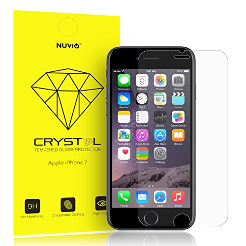 Apple iphone 7 Screen Protector, Nuvio Crystal Premium Tempered Glass Screen Protector for Apple iphone 7 Anti Shatter [Lifetime Warranty] FREE DELIVERY (Apple iPhone 7)