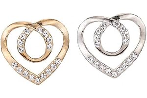 Dianzan 2pcs Coeur Écharpe Boucle Écharpe Écharpe Boucle Broche Femmes Châle Cornoir Clip Foulards Attaches Bouton Noué Bouton Noué