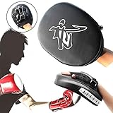 Gaddrt Boxing Kick Hand Target Glove Punch Pad Mitts Training Pad for Focus MMA Karate Muay Thai Kick PU Leather Black
