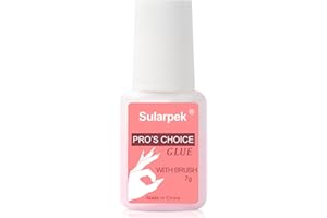 Sularpek Pegamento de uñas extrafuerte, pegamento de uñas de 7 ml, pegamento para uñas postizas, para aplicar puntas de uñas artificiales para manicura