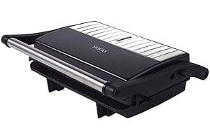 SOGO PLANCHA GRILL & SANDWICHERA PANINI PRESS -180º - 2 REBANADAS - 1000W (SS-7126)