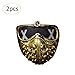 Produktbild Ficony Cosplay Halloween Punk Teufel COS Anime Stage Mask Ghost Steps Straße Niet Tod Masken Uhr Hunde Cosplay Stage Party Gesichtsmasken (Gold)