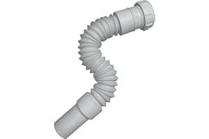 Hulthor 32mm Flexible Waste Pipe Connector – Compression x Plain Spigot Fitting for 1¼" Trap, Universal Waste Pipe Adapter for Sinks & Basins