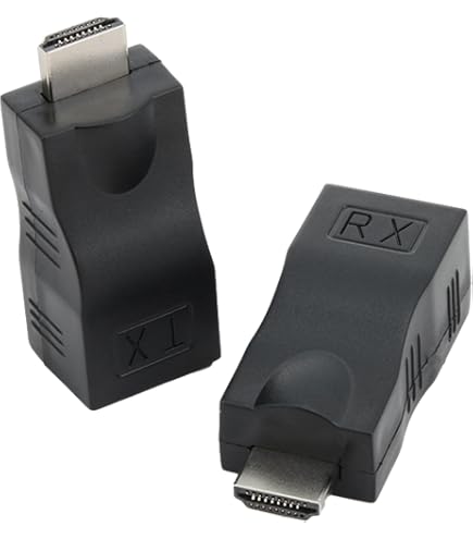 Kit Adaptateur HDMI Vers RJ45 - Extension Jusqu'à 30 M Via Câble Réseau Cat5e/Cat6, Plug & Play, Noir - 3