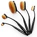 Neverland Pro Foundation Brush Set Powder Blusher Toothbrush Curve Cosmetic Makeup Tool (ABCDE)