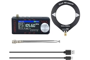 JOYOUSMALL Mini récepteur radio SI4732 pleine bande pour DSP avec Hi-Z intégré, récepteur radio de poche SI4732 avec écran couleur IPS de 4,8 cm (noir)