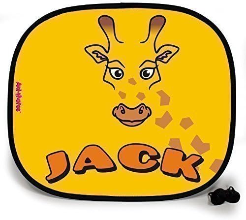 Giraffe Personalised Baby/Child Vehicle Car Sunshade x 1 Birthday Funny Gift for him for her