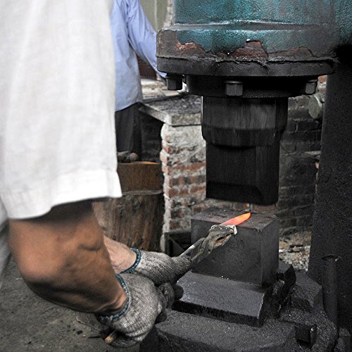 TokioKitchenWare Nakiri Hackmesser mit Stahlgriff, handgeschmiedet - 5