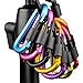 Produktbild Aluminium Locking Clip, BeYself Satz von 6pcs Aluminium Karabiner D-Ring Schlüsselkette Clip Haken für Haus, RV, Camping, Angeln, Wandern, Reisen und Schlüsselbund