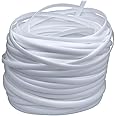 LukLoy 60m-65m Plastic Woven Rattan Repair Material for Outdoor Garden Patio Furniture, Durable Wicker Bench Chair Table Repair Kits (White)