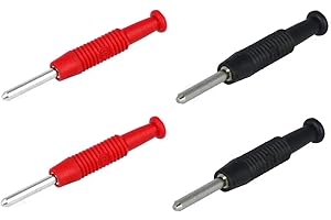 TechnoMedia Kit 4 Pin Spina spinotto Banana Volante a saldare 2mm Maschio per cablaggi Cavi riparazioni