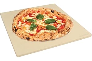 Blackmoor 65449 Pizza Stone/Large Cordierite Baking Stone for Oven and BBQ, Heavy Duty Grill Stone/Ideal for Baking Crisp Crust Pizzas and Bread, Cookies and Pastries / 32 x 32 cm