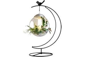 Fosinz Espositore ornamentale in ferro da appendere ganci per appendere globo di vetro aria pianta terrario palla ornamento natalizio decorazione domestica matrimonio