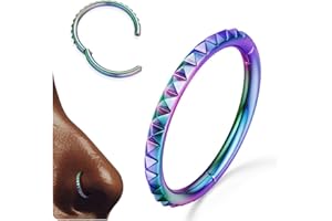 BodyBonita Segmento Piercing Nariz - Acero Quirúrgico 316L Piercing Oreja Piramidales Pendientes Aro Tragus Labios Daith Conch Hélice Cartílago Septum Piercings Joyas