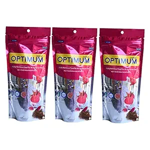 Optimum Highly Nutritious Fish Food for All Aquarium Fish , 100gm (Pack of 3)