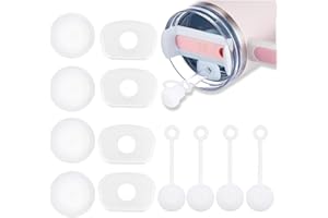 AORVYUI Set di 12 Tappi a Prova di Fuoriuscite in Silicone, Compatibili con Stanley Cup 2.0 1180ml/ 890ml, Inclusi 4 Tappi per Paglia, 4 Tappi Quadrati e 4 Tappi Rotondi per Perdite
