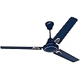 V-Guard Windle Deco AS Modern Ceiling Fan For Home| High Speed 100% Copper Motor | Exquisite Detailing For Elevated Charm | Powder-Coated Glossy Finish | Admiral Blue | 1.2 meters