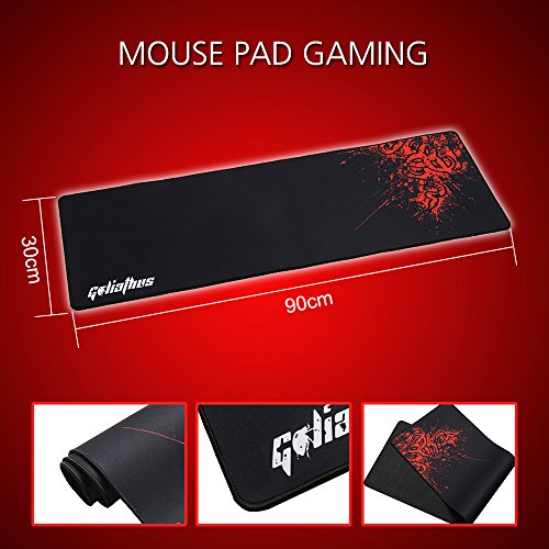 Interlink Gaming Mousepad XXL Groß Mouse Pad schwarz 90x30cm - 6
