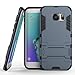 Produktbild SsHhUu Galaxy S7 Edge Hülle, Galaxy G935 Hülle, Stoßsichere Dual Layer Hybrid Tasche Schutzhülle mit Ständer für Samsung Galaxy S7 Edge 2016 / G935 / G935F (5.5") Blue Black