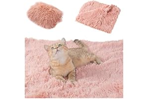 NC Flauschige Plüschdecke für Hunde, doppelseitig, super weich, warme und weiche Decke für Hunde, Decke für Haustiere, 36 x 56 cm, Rosa