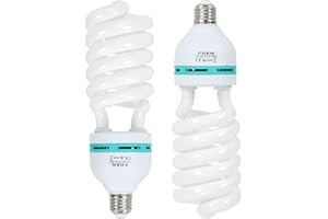 ‎FGEN 2X135W CFL Fotolampe 5500K Fotoleuchte mit E27 Stecker,FGen Studioleuchte Energiesparende 10000 Stunden Lebensdauer Beleuchtung für Produktfotografie Fotostudio,Fotografie,Softbox