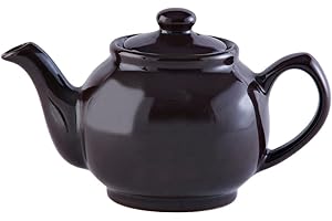 Price & Kensington Englische Teekanne für 2 Tassen, aus hochwertigem Steingut, Teekännchen mit Glanzglasur, rockingham braun, mikrowellen- und spülmaschinenfest, Vintage Teebereiter