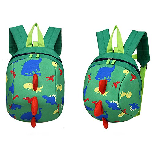 Kids Backpacks Toddler School Bags Dinosaur Children Daypacks Boys Girls Anti Lost 1-3 Years (green a:1-3 years)