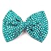 Bride Boutique Large Crystal Bow Diamante Encrusted Hair Clip Grip Fascinator Wedding Prom (Turquoise)