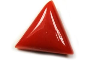 Jewelryonclick 2 Carat Original Natural Triangle Coral Red Loose Gemstone