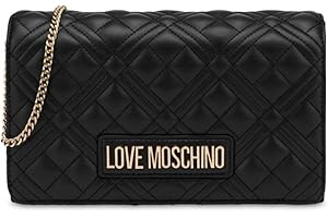 Love Moschino BORSA QUILTED PU NERO+GALV.ORO