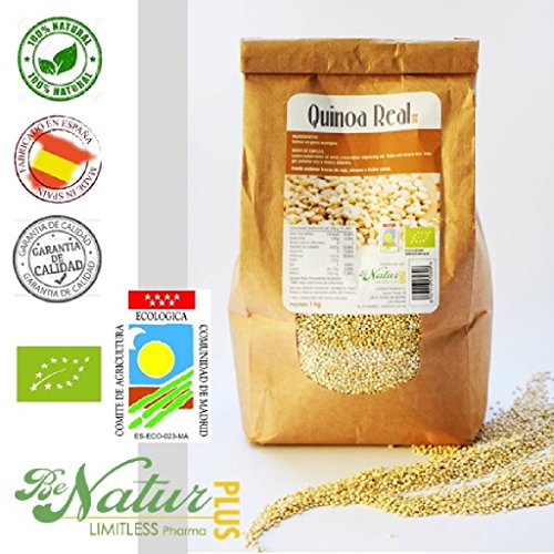 Royal Quinoa en grains BeNatur Plus - 100% Quinoa Royal de Bolivie de Pureté Garanti sans Pesticides et tout type de produits chimiques 1 kg