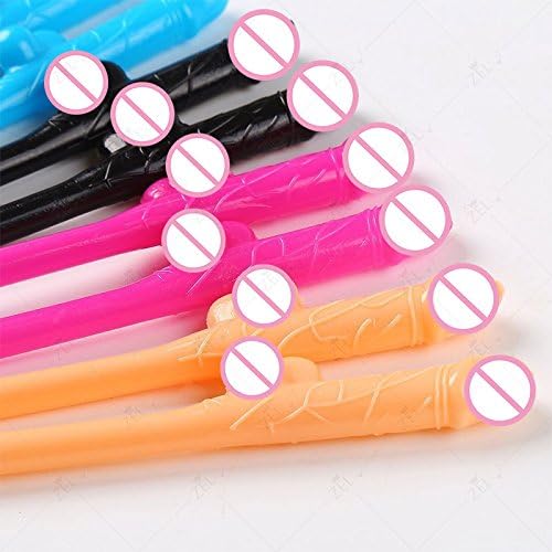 24pcs Bachelorette Party Drinking Straws Decoration Fun Willy Drinking Favors for Birthday Party Single Party Wedding Shower (24pcs Mixed Color)