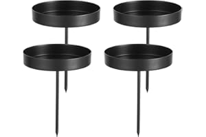 ‎ROMADEDI Romadedi Kerzenhalter Adventskranz Schwarz Stumpenkerzen 6cm: 4er Set Advent Kerzenständer ohne Dorn Stabkerzenhalter zum Stecken Adventsteller Kerzenstecker Kerzenpick Halterung Für Kranz Led Kerzen