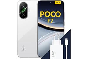 XIAOMI POCO F7 Smartphone, 12+512GB, Bianco, Snapdragon® 8s Gen 4 Flagship, Batteria 6500mAh, Fotocamera Sony da 50MP con OIS, Display AMOLED 6.83" 1.5K 120Hz (Adattatore incluso a seconda della confezione)