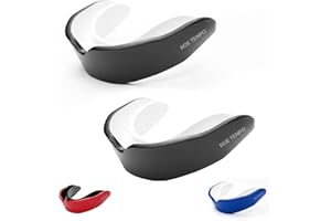 Roe Tenpo Mouth Guard, 2PK, Black & White | Adult Gum Shield | Shock-Absorbing, Heavy-Duty Protection for Boxing, Rugby, Martial Arts, Judo, MMA, Hockey, and More
