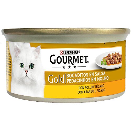 Purina gourmet gold bocaditos en salsa comida para gatos con pollo e higado 24 x 85 g
