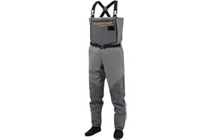 Bassdash Flex Uomo Nylon Traspirante Petto Waders Impermeabile Pesca a Mosca Calza Piede per la Caccia Leggero
