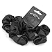 GIZZY® Ladies Girls Set of 3 Satin Hair Scrunchies in Shades of Black.