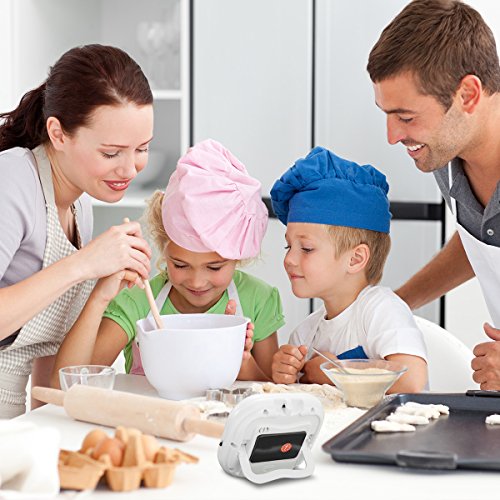 Digital Küchen Timer,EIVOTOR Elektronische Speicher Timer Digital Timer Erinnerung Kunststoff Küchenwecker Kurzzeitmesser Digitaler Kitchen Timer Magnetisch Stoppuhr Küchenuhr mit großem LED Bildschirm und Magnet und Alarm für Spiele Sport Büro Ruhen Studium und die Küche zum Kochen Backen(ohne Batterie) - 4