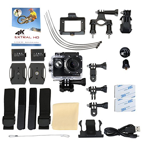 4K Action Kamera, YIPIN Ultra HD Sports Kamera Wifi 24fps 12MP 2,0 Zoll 170 ° Weitwinkel Action Cam Wasserdicht Unterwasser mit 2 Verbesserten Batterien akku und Kostenlose Zubehör Kits - 7